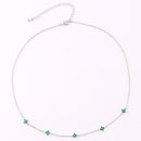 Ins Style Fashion Blue Flower Necklace Vacation Beach Travel Spring Summer Jewelry