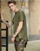 Men's Short Sleeve T-Shirt Men's Cotton Blanket T-Shirt