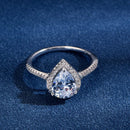 Sterling Silver Three-piece Drop Ring Necklace Earrings Set