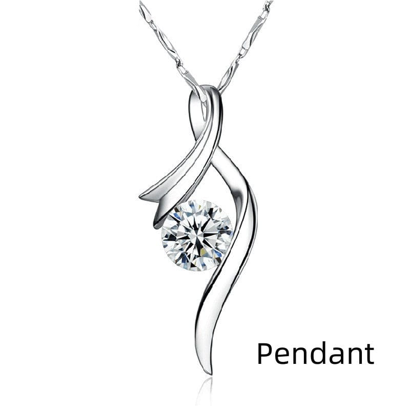 Vintage Silver Jewelry Natural Crystal Pendant