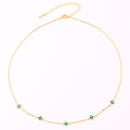 Ins Style Fashion Blue Flower Necklace Vacation Beach Travel Spring Summer Jewelry
