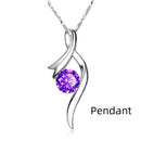 Vintage Silver Jewelry Natural Crystal Pendant